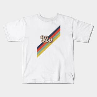 retro vintage color Yes Kids T-Shirt